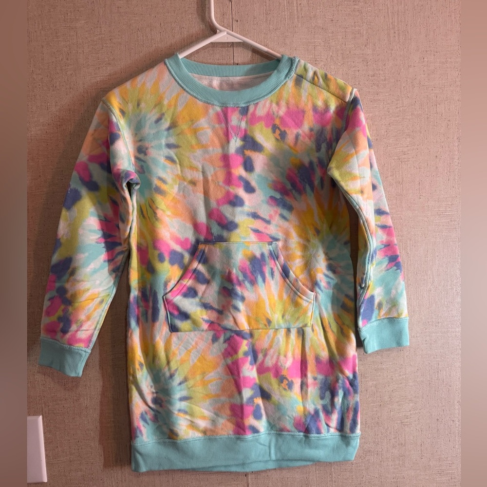 SO girls adaptive tie dye sweatshirt dress